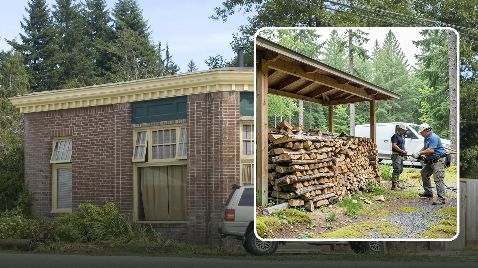 Firewood Stacking Service in Hamilton, Skagit County, WA - Our firewood stacking service neatly and securely stacks your delivered wood so it seasons well and stays easy to access.