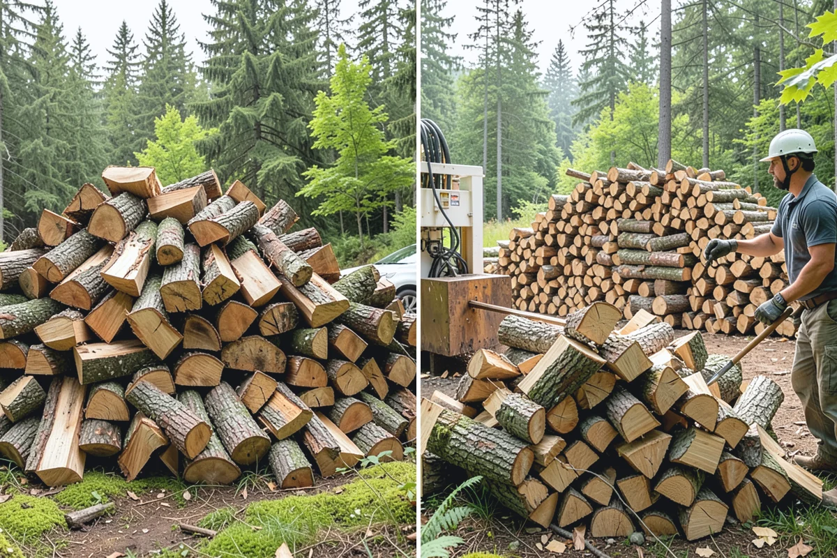 Firewood Stacking Service in Hamilton, Skagit County, WA - Confirm where you want the wood stacked