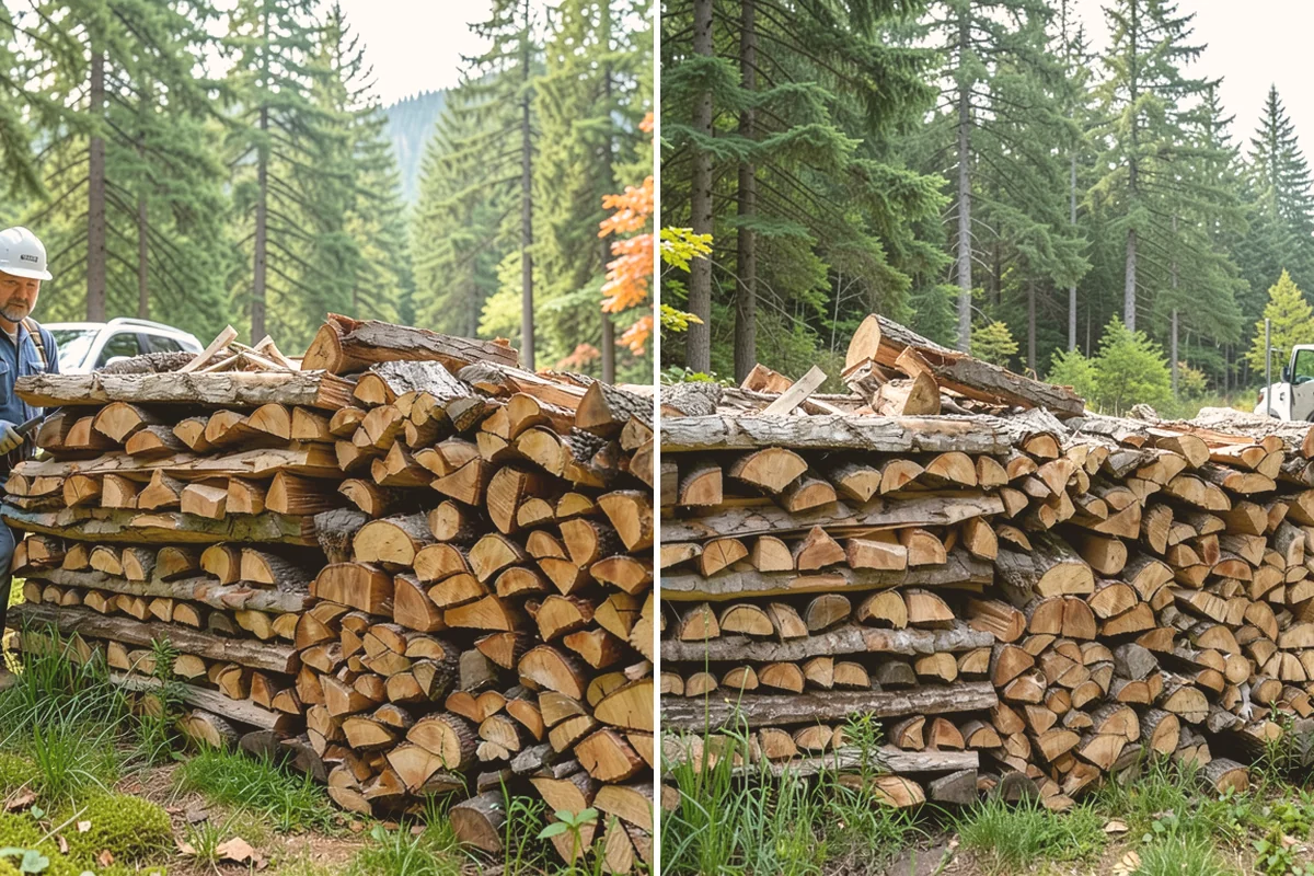 Firewood Stacking Service in Index, Snohomish County, WA - Confirm where you want the wood stacked