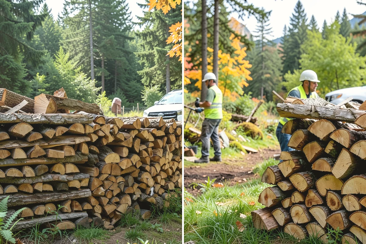 Firewood Stacking Service in Issaquah, King County, WA - Confirm where you want the wood stacked