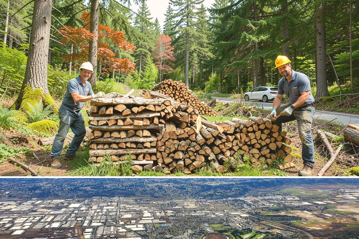 Firewood Stacking Service in Kent, King County, WA - Valuable in spring and summer when proper stacking maximizes seasoning before winter.