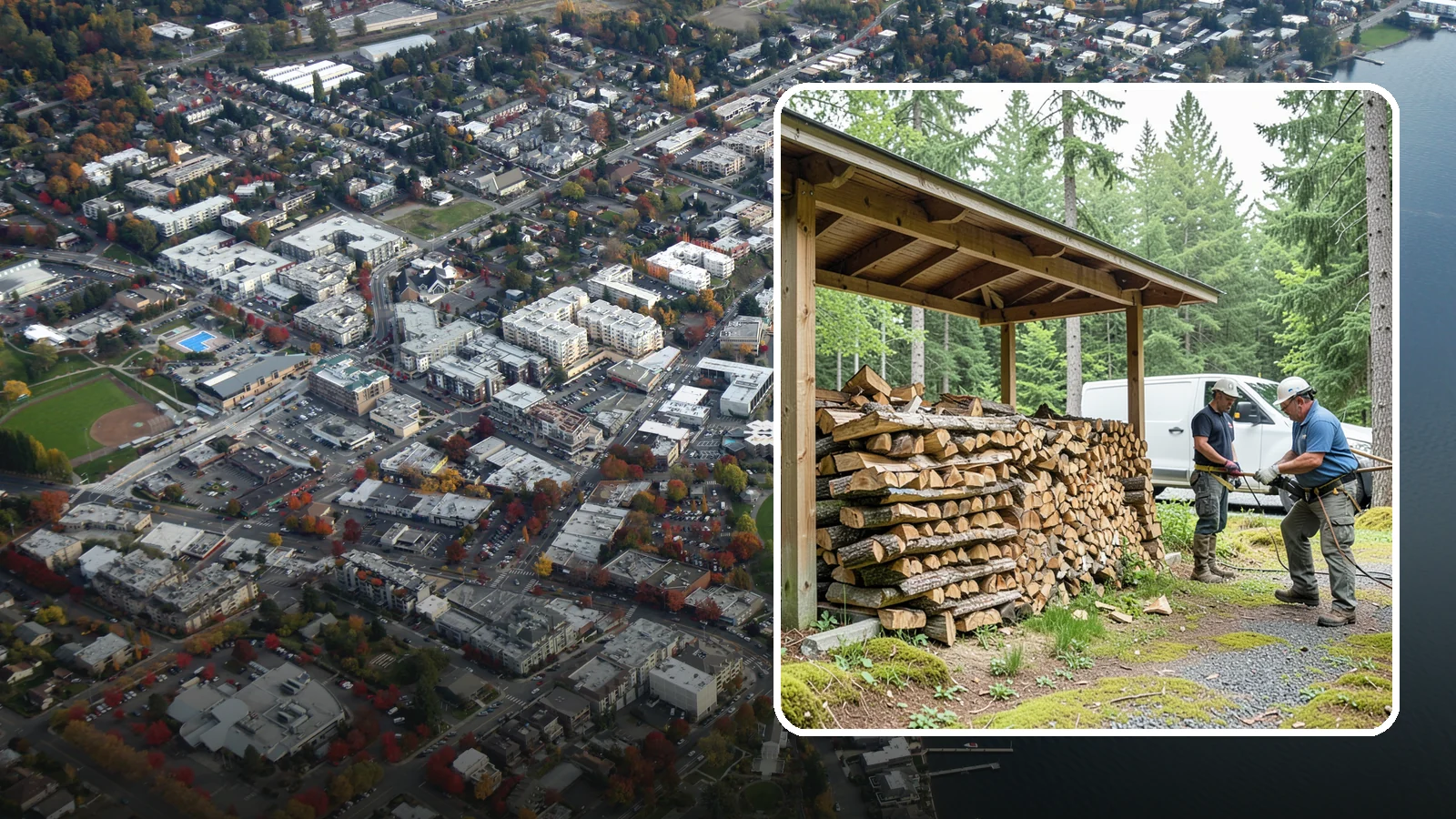 Firewood Stacking Service in Kirkland, King County, WA - Our firewood stacking service neatly and securely stacks your delivered wood so it seasons well and stays easy to access.