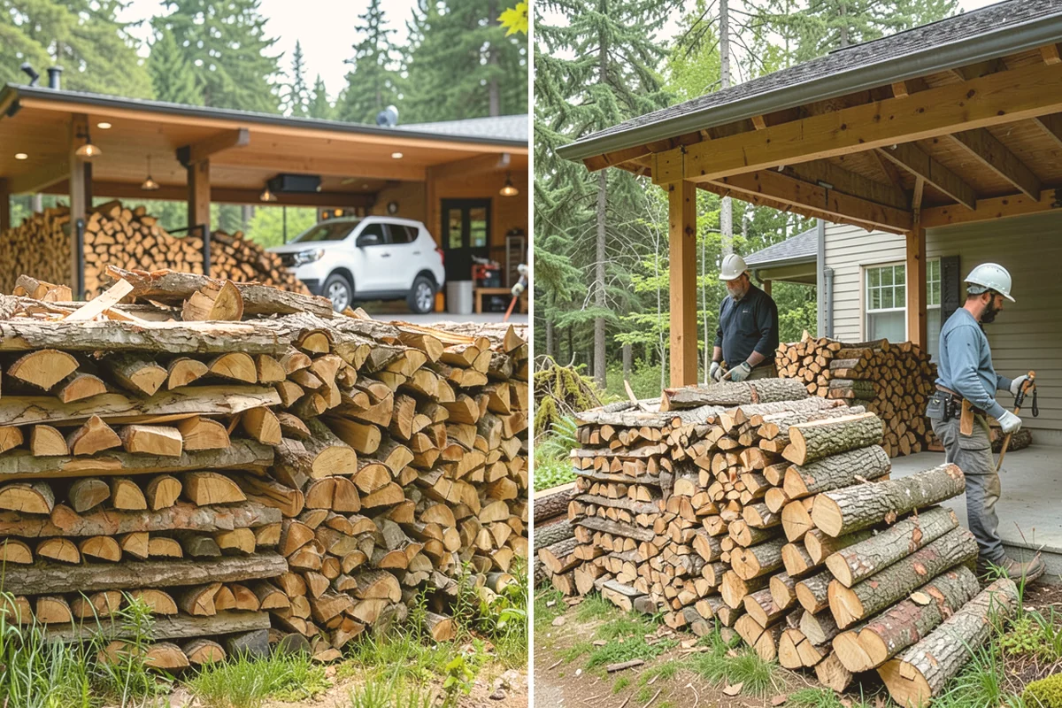 Firewood Stacking Service in Kirkland, King County, WA - Confirm where you want the wood stacked