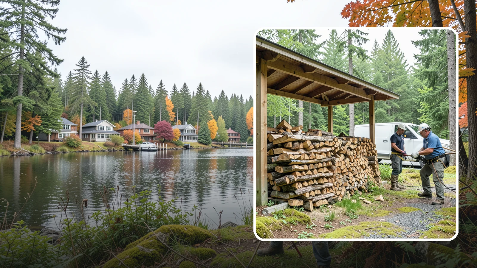Firewood Stacking Service in La Conner, Skagit County, WA - Our firewood stacking service neatly and securely stacks your delivered wood so it seasons well and stays easy to access.