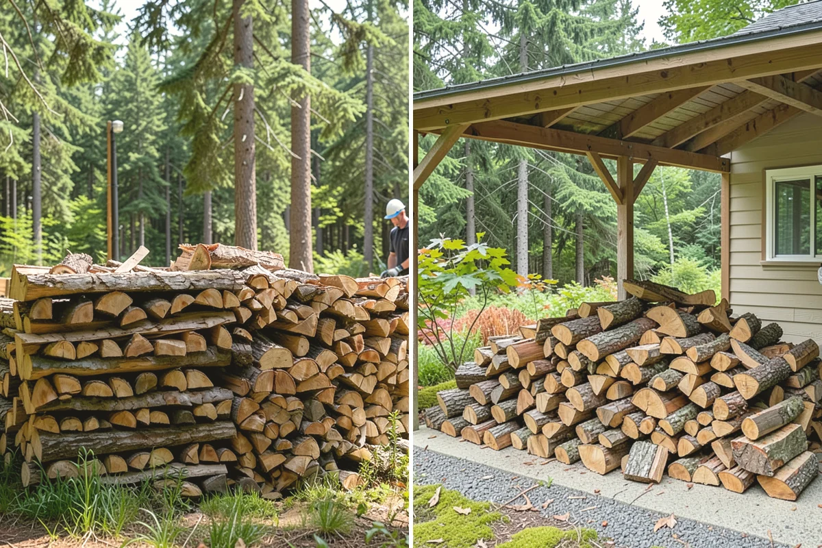 Firewood Stacking Service in Lake Stevens, Snohomish County, WA - Confirm where you want the wood stacked