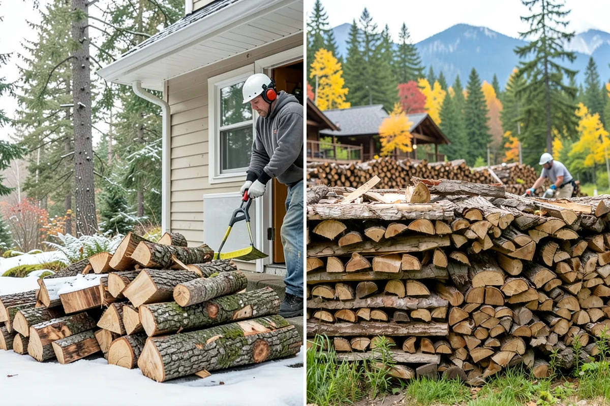 Firewood Stacking Service in Lakewood, Pierce County, WA - Confirm where you want the wood stacked