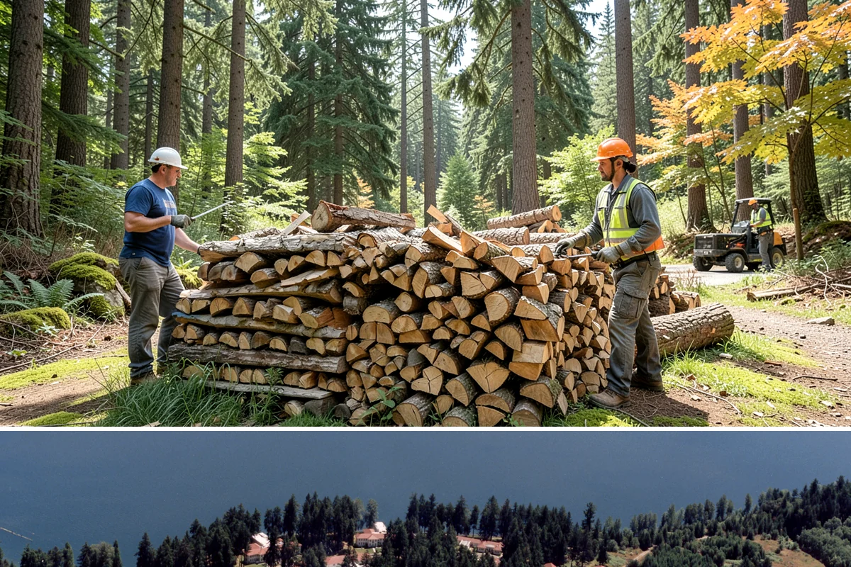 Firewood Stacking Service in Lakewood, Pierce County, WA - Valuable in spring and summer when proper stacking maximizes seasoning before winter.