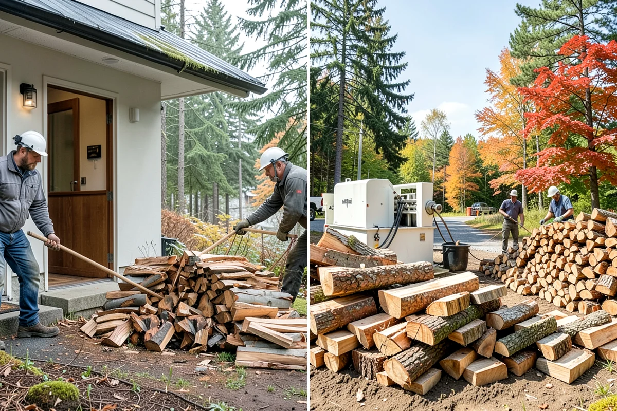 Firewood Stacking Service in Lyman, WA - Confirm where you want the wood stacked