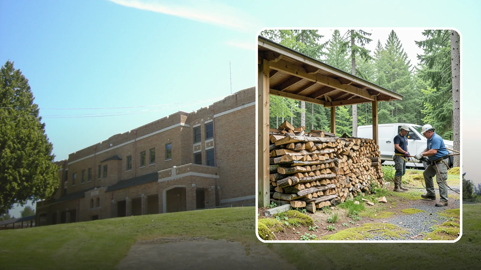 Firewood Stacking Service in Maple Valley, King County, WA - Our firewood stacking service neatly and securely stacks your delivered wood so it seasons well and stays easy to access.
