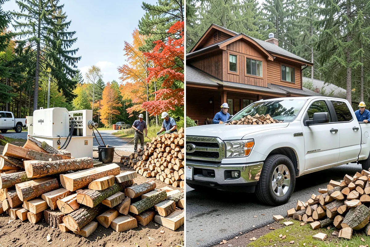 Firewood Stacking Service in Maple Valley, King County, WA - Confirm where you want the wood stacked