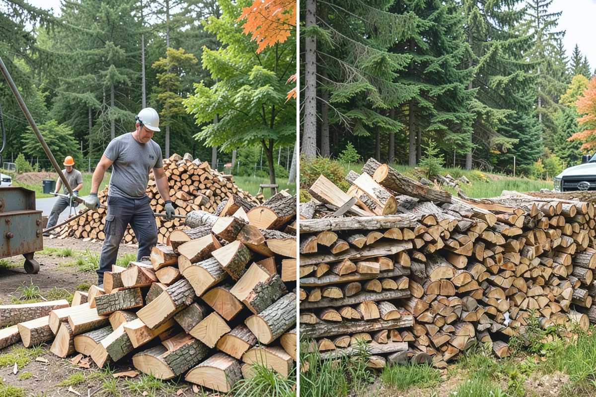 Firewood Stacking Service in Marysville, Snohomish County, WA - Confirm where you want the wood stacked