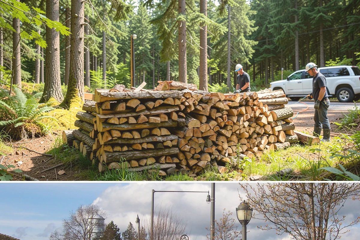 Firewood Stacking Service in Marysville, Snohomish County, WA - Valuable in spring and summer when proper stacking maximizes seasoning before winter.