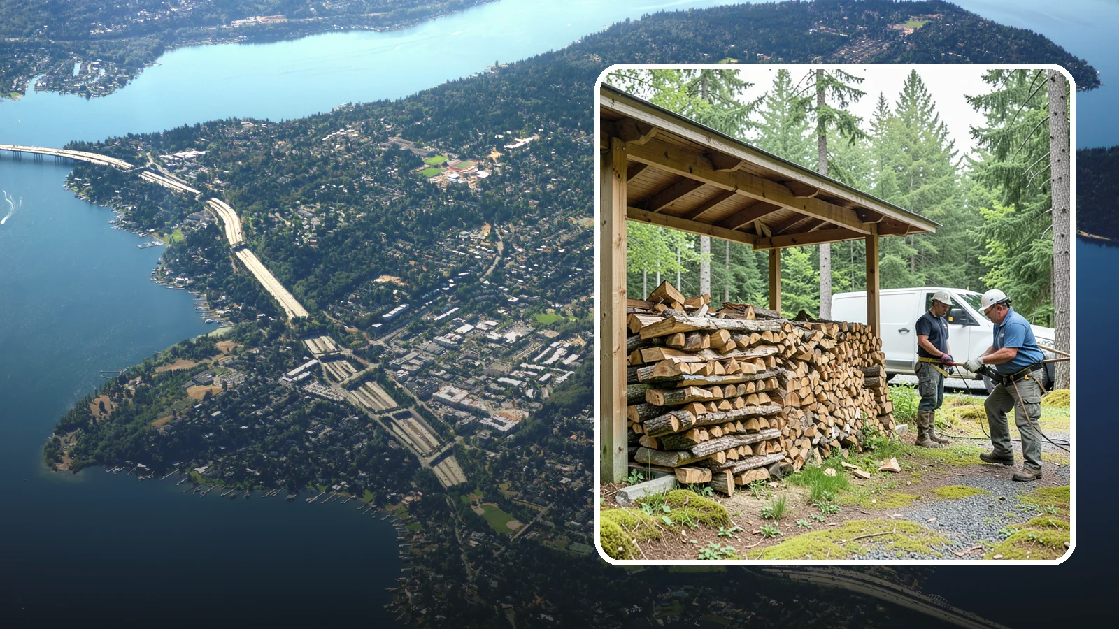 Firewood Stacking Service in Mercer Island, King County, WA - Our firewood stacking service neatly and securely stacks your delivered wood so it seasons well and stays easy to access.