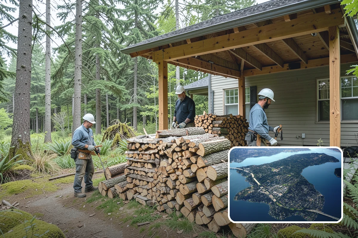 Firewood Stacking Service in Mercer Island, King County, WA - Saves you the time and labor of stacking