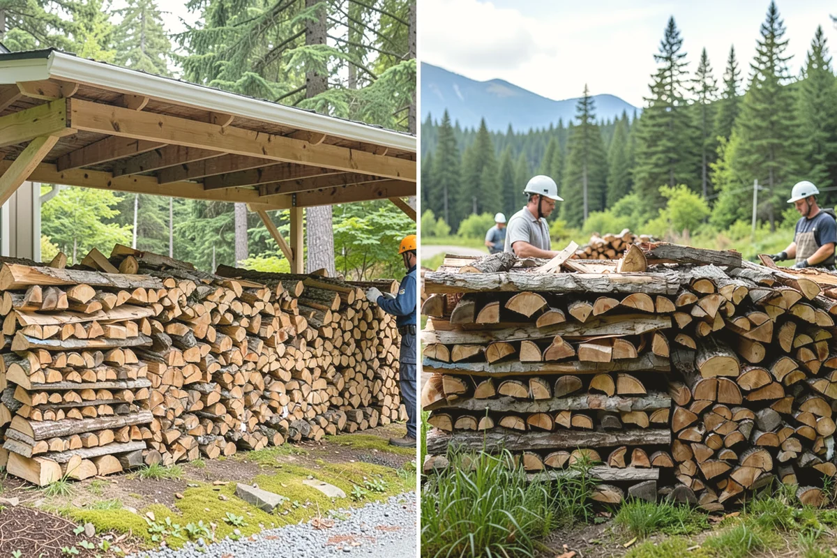 Firewood Stacking Service in Mercer Island, King County, WA - Confirm where you want the wood stacked