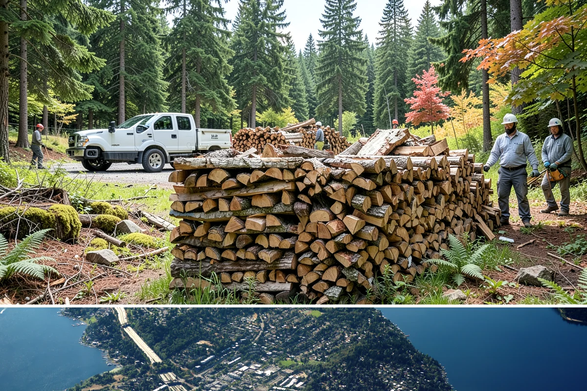 Firewood Stacking Service in Mercer Island, King County, WA - Valuable in spring and summer when proper stacking maximizes seasoning before winter.