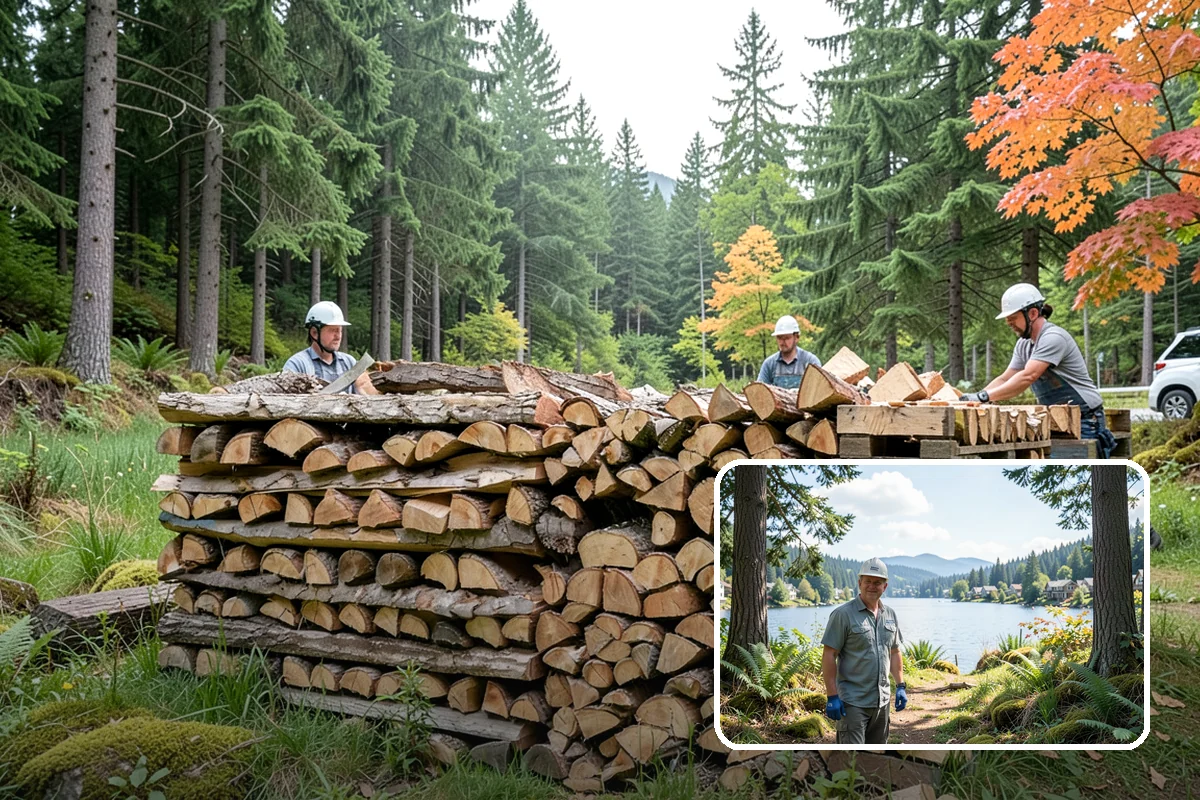 Firewood Stacking Service in Milton, King County, WA - Saves you the time and labor of stacking