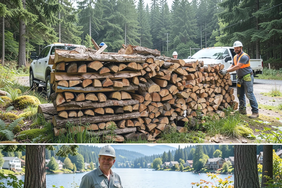 Firewood Stacking Service in Milton, King County, WA - Valuable in spring and summer when proper stacking maximizes seasoning before winter.