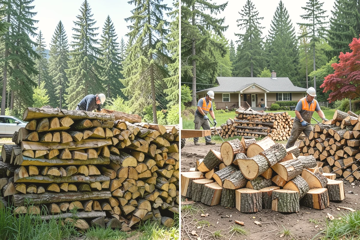 Firewood Stacking Service in Mountlake Terrace, WA - Confirm where you want the wood stacked