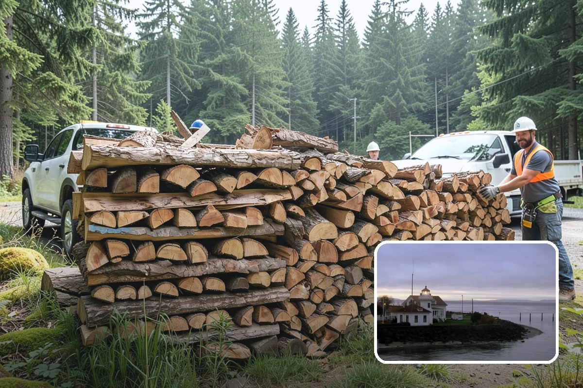 Firewood Stacking Service in Mukilteo, Snohomish County, WA - Saves you the time and labor of stacking