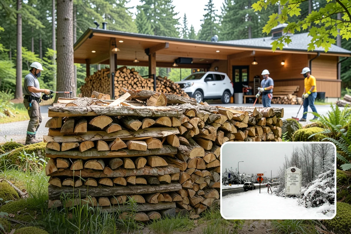 Firewood Stacking Service in Newcastle, King County, WA - Saves you the time and labor of stacking