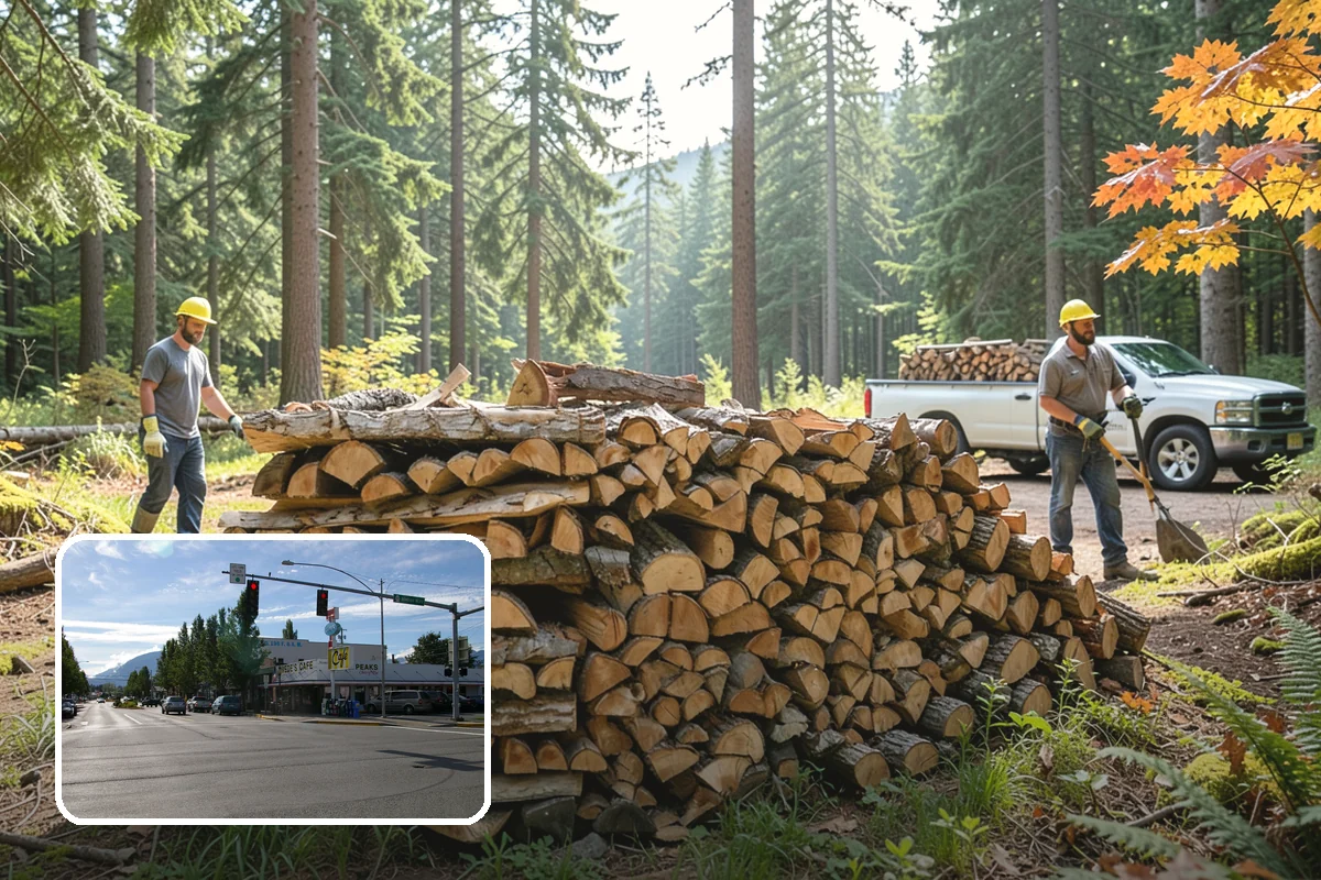 Firewood Stacking Service in North Bend, King County, WA - Saves you the time and labor of stacking