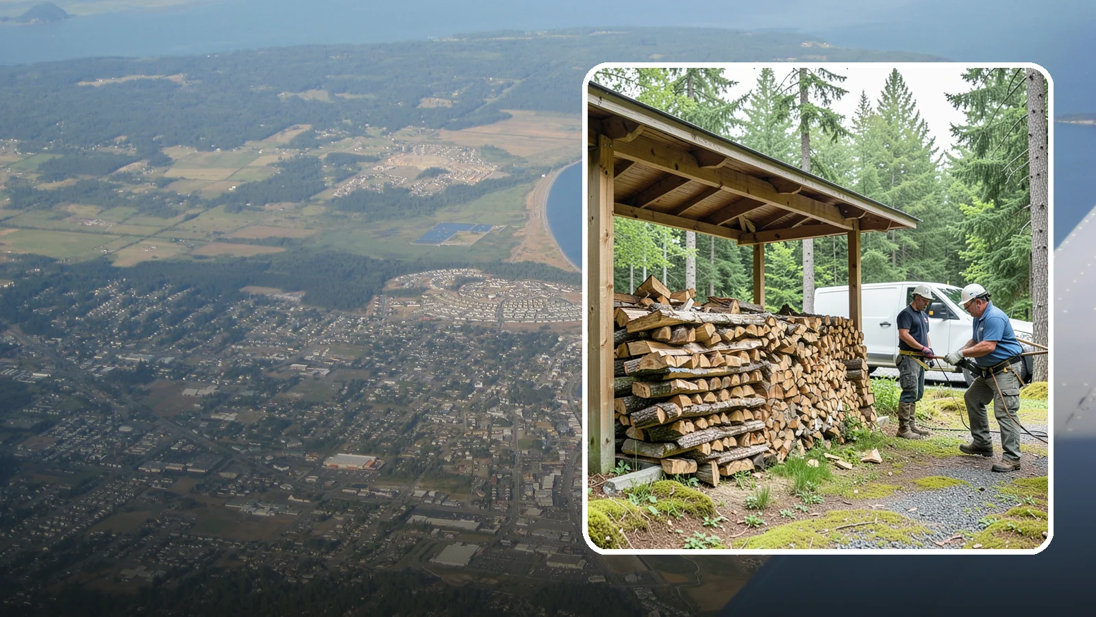 Firewood Stacking Service in Oak Harbor, Island County, WA - Our firewood stacking service neatly and securely stacks your delivered wood so it seasons well and stays easy to access.