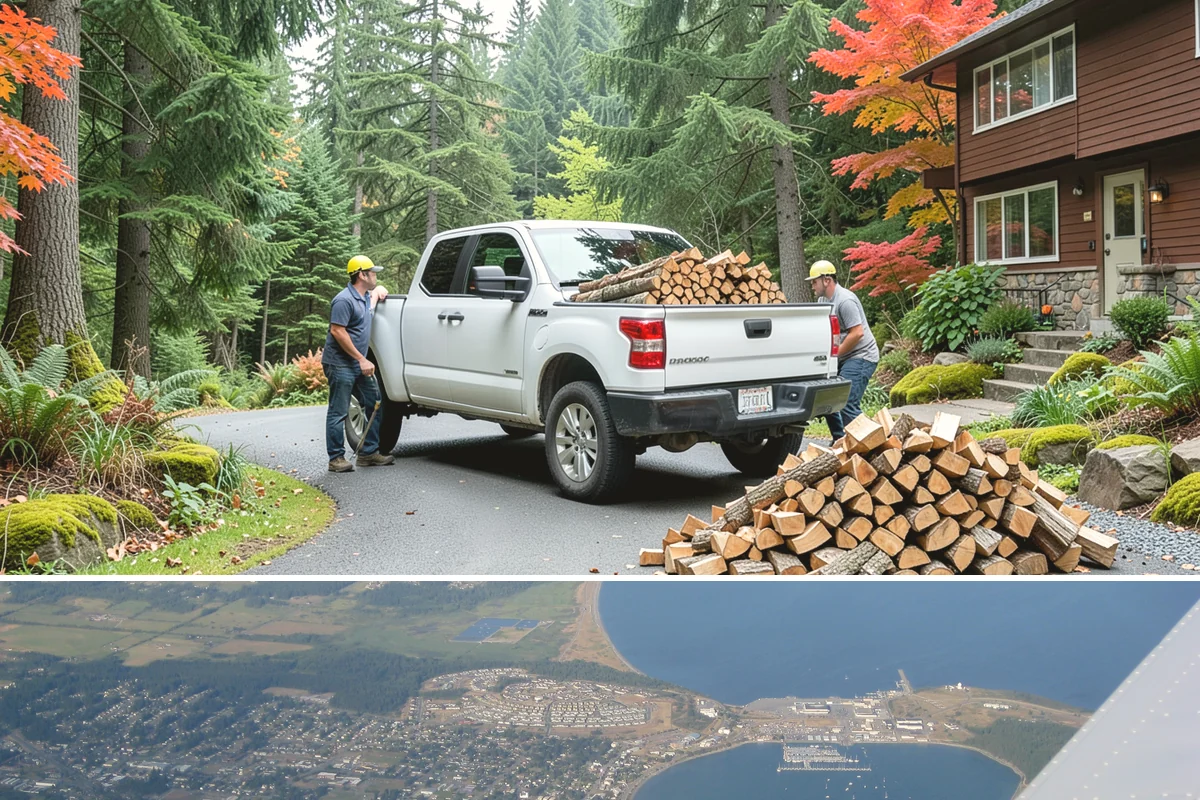 Firewood Stacking Service in Oak Harbor, Island County, WA - Valuable in spring and summer when proper stacking maximizes seasoning before winter.