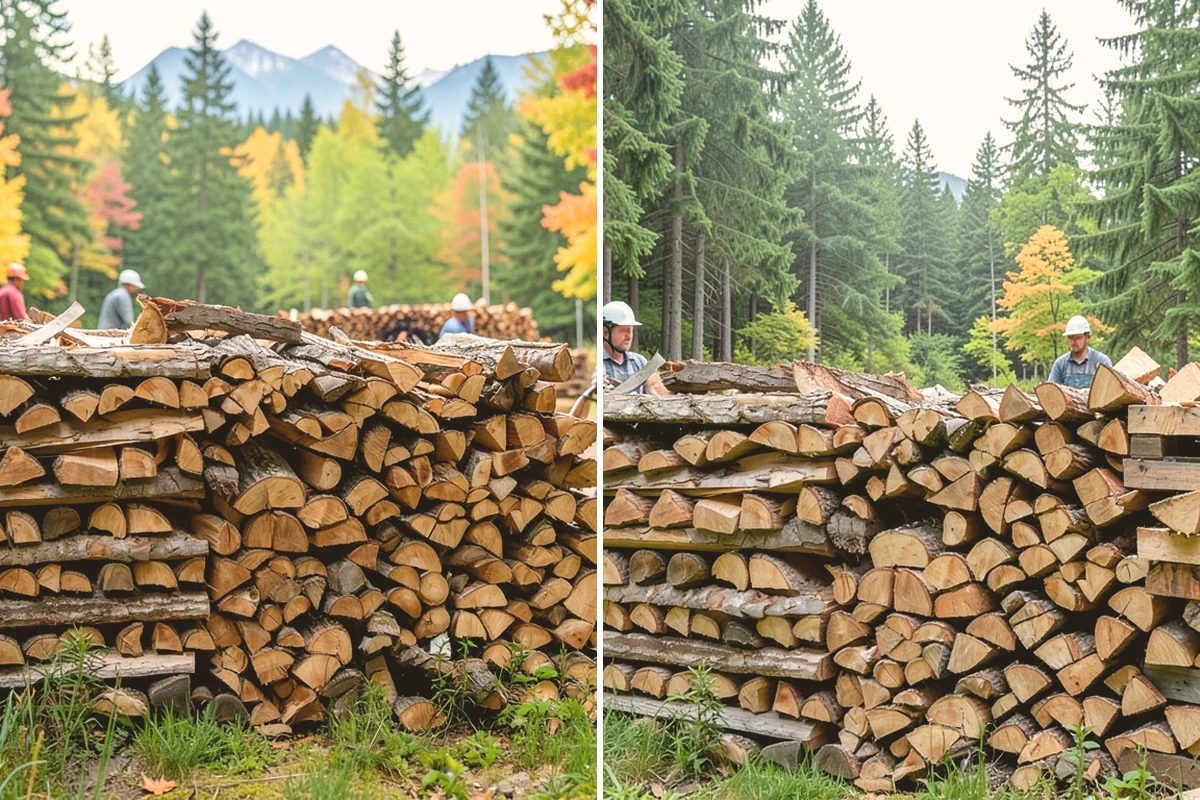 Firewood Stacking Service in Orting, Pierce County, WA - Confirm where you want the wood stacked