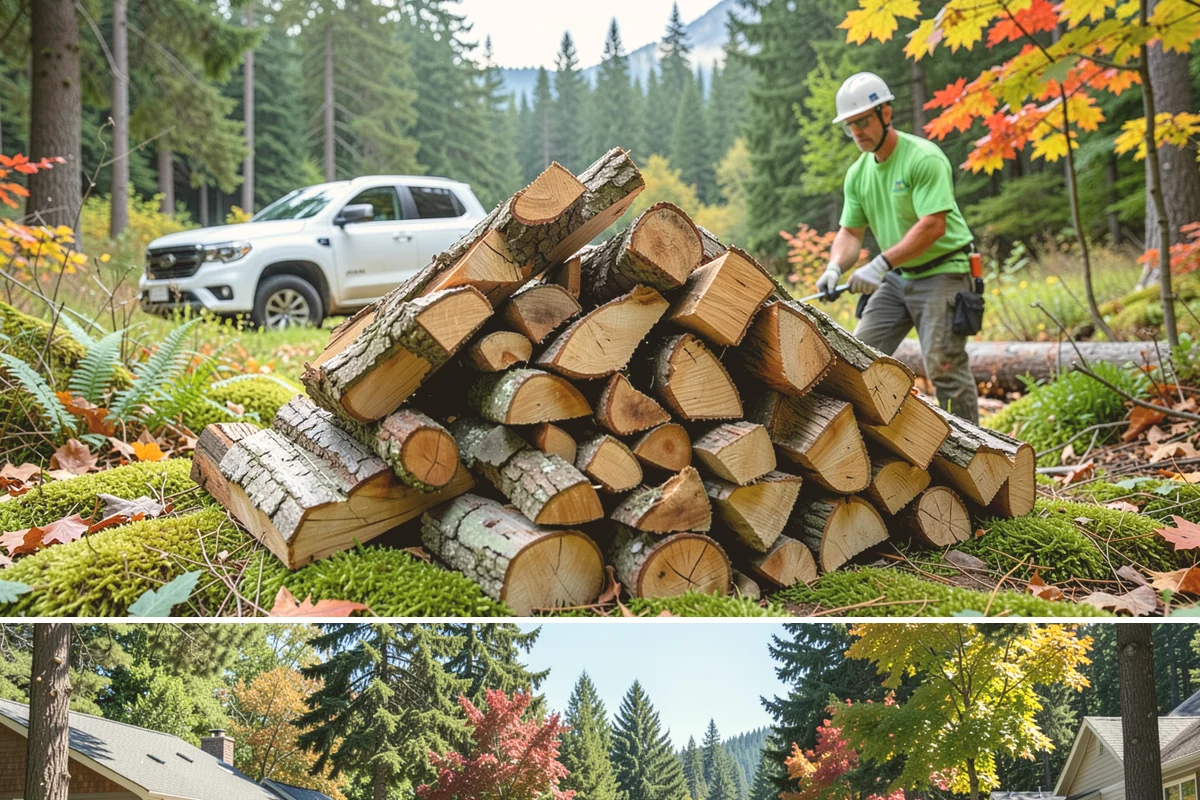 Firewood Stacking Service in Orting, Pierce County, WA - Valuable in spring and summer when proper stacking maximizes seasoning before winter.