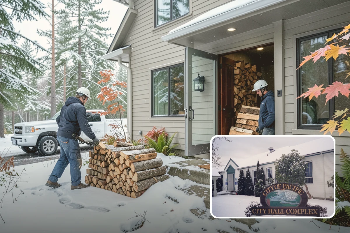 Firewood Stacking Service in Pacific, King County, WA - Saves you the time and labor of stacking
