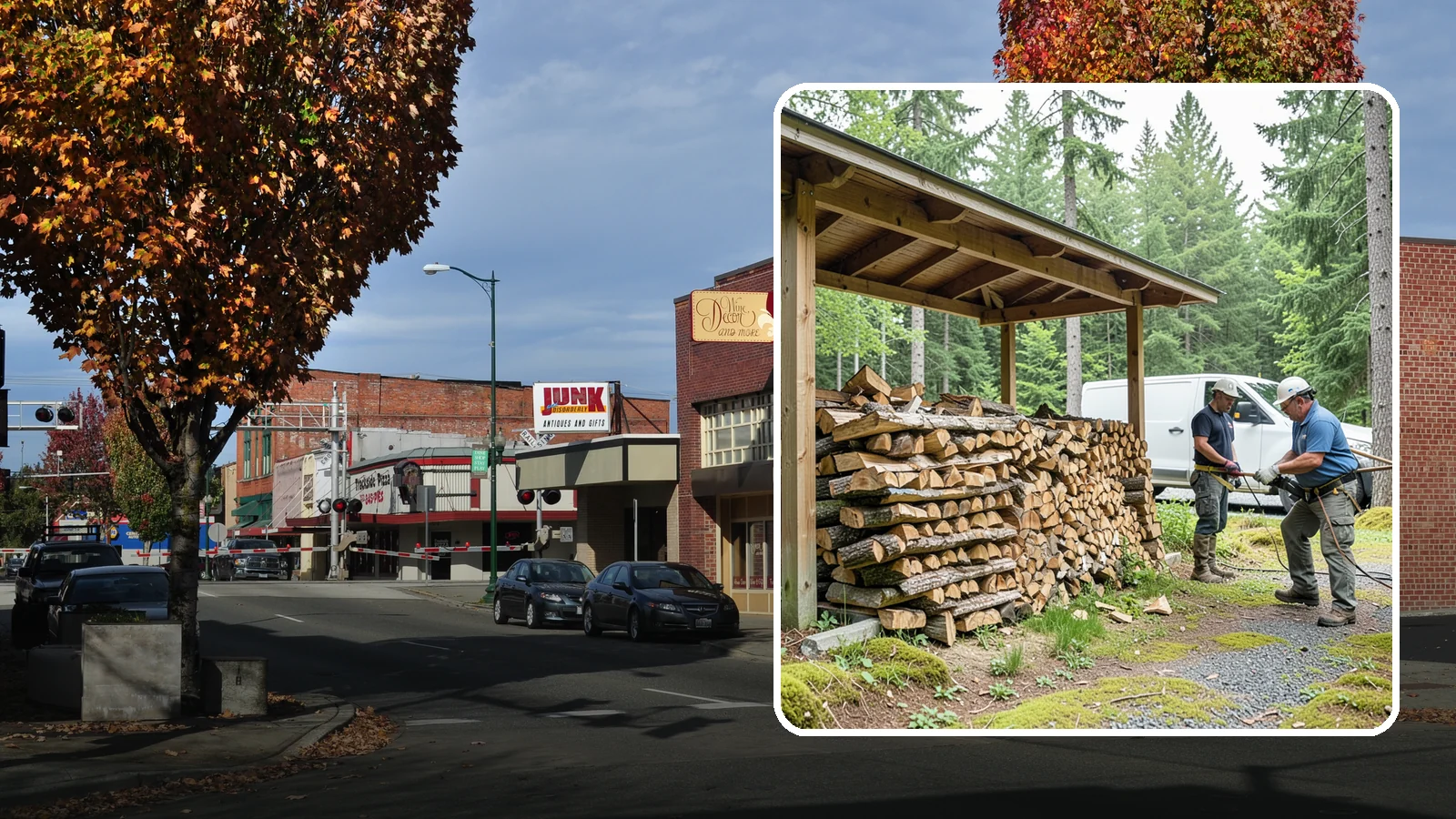 Firewood Stacking Service in Puyallup, Pierce County, WA - Our firewood stacking service neatly and securely stacks your delivered wood so it seasons well and stays easy to access.