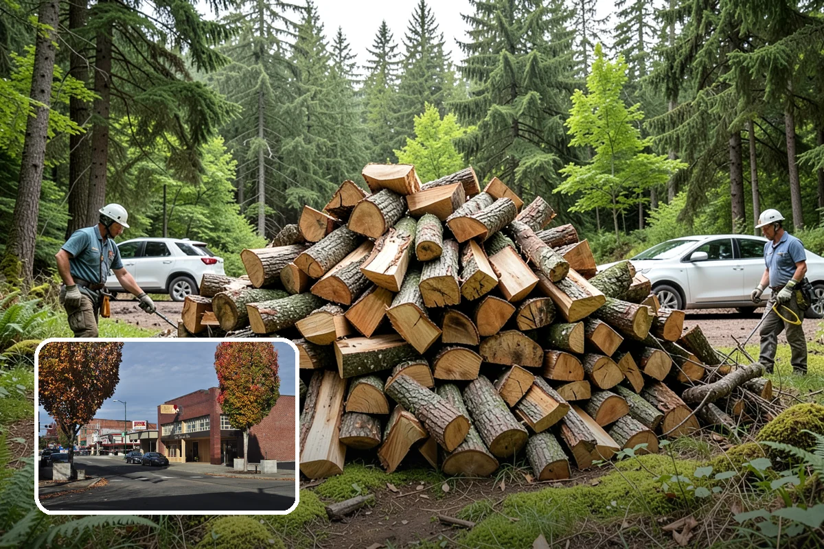 Firewood Stacking Service in Puyallup, Pierce County, WA - Saves you the time and labor of stacking
