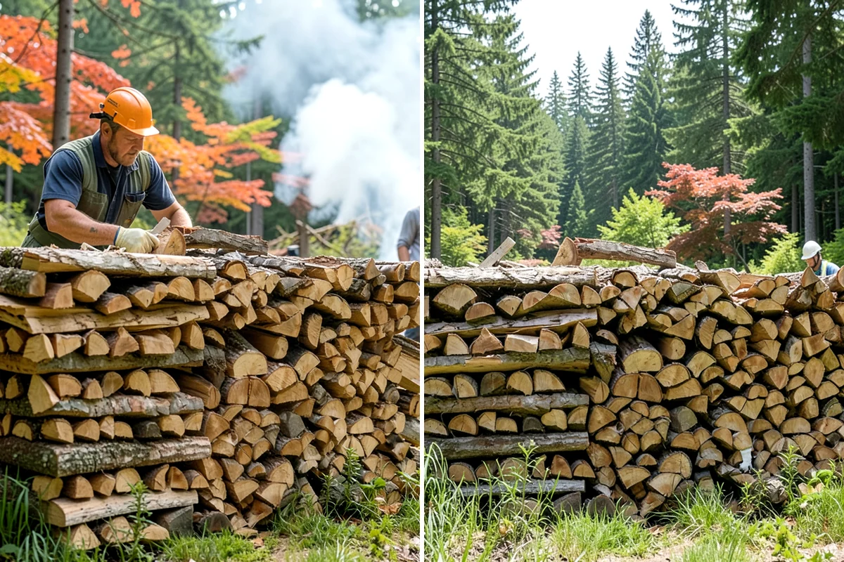 Firewood Stacking Service in Puyallup, Pierce County, WA - Confirm where you want the wood stacked