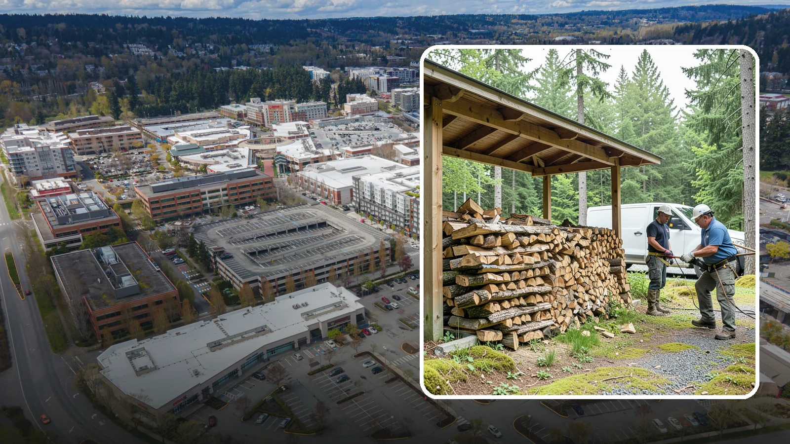 Firewood Stacking Service in Redmond, King County, WA - Our firewood stacking service neatly and securely stacks your delivered wood so it seasons well and stays easy to access.