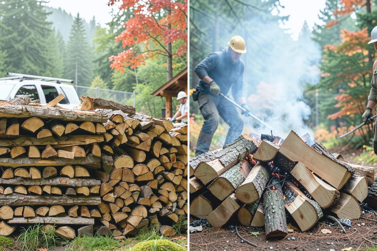 Firewood Stacking Service in Redmond, King County, WA - Confirm where you want the wood stacked