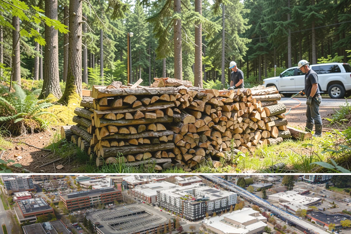 Firewood Stacking Service in Redmond, King County, WA - Valuable in spring and summer when proper stacking maximizes seasoning before winter.