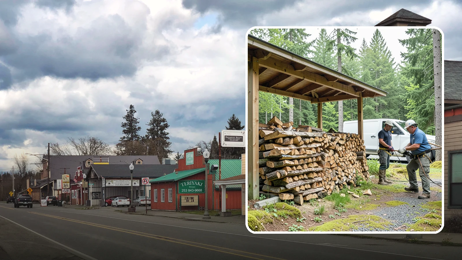 Firewood Stacking Service in Roy, Pierce County, WA - Our firewood stacking service neatly and securely stacks your delivered wood so it seasons well and stays easy to access.