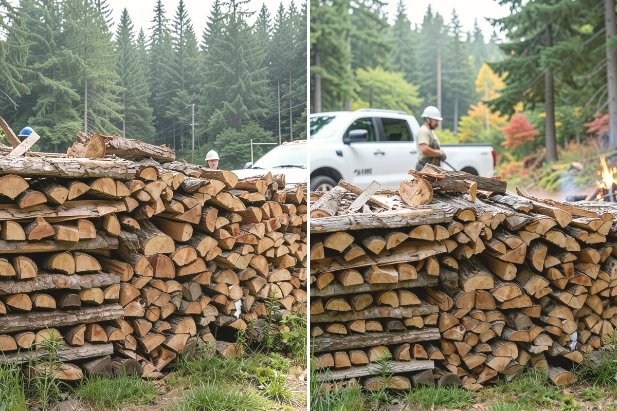 Firewood Stacking Service in Ruston, Pierce County, WA - Confirm where you want the wood stacked
