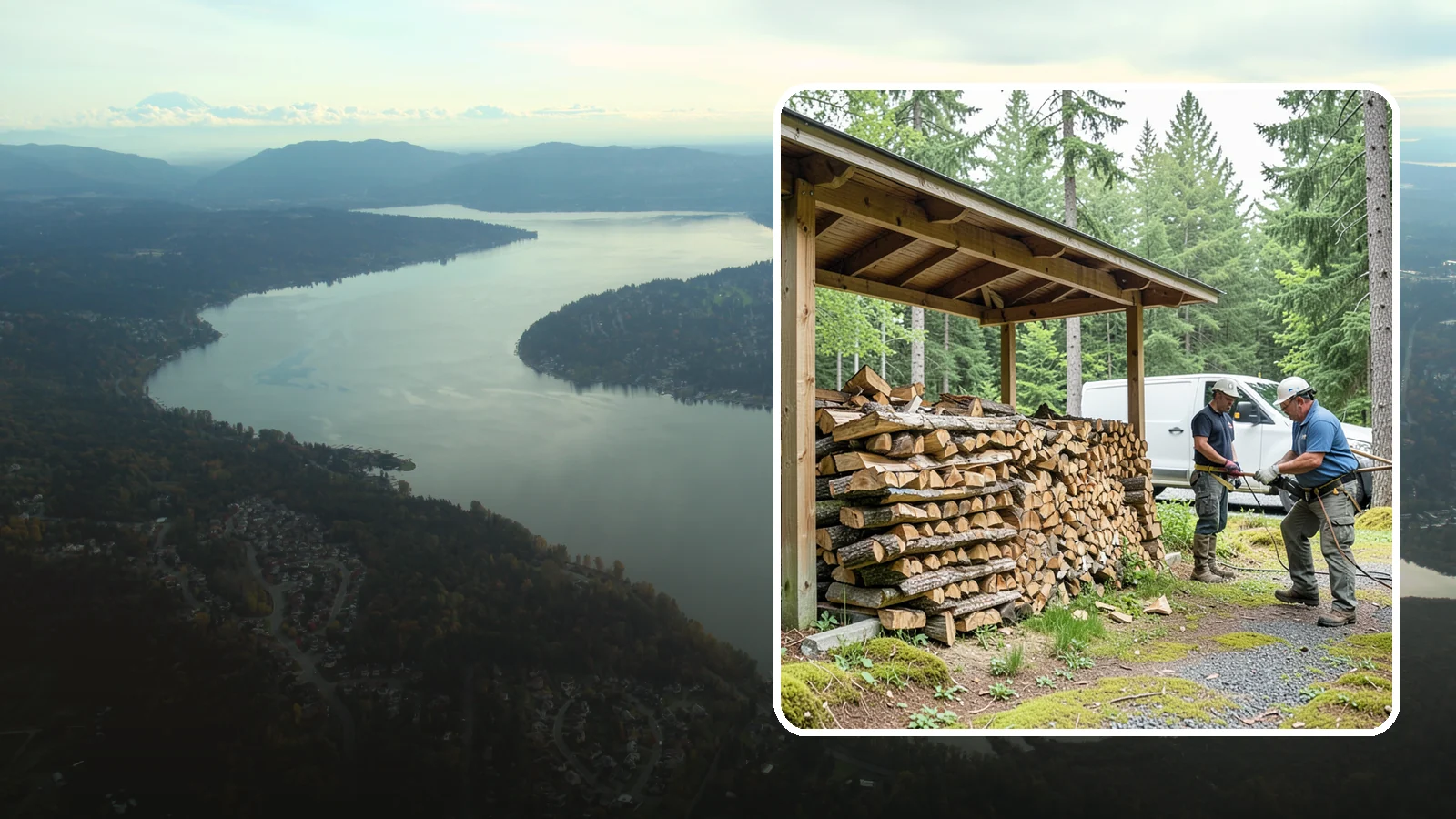 Firewood Stacking Service in Sammamish, King County, WA - Our firewood stacking service neatly and securely stacks your delivered wood so it seasons well and stays easy to access.