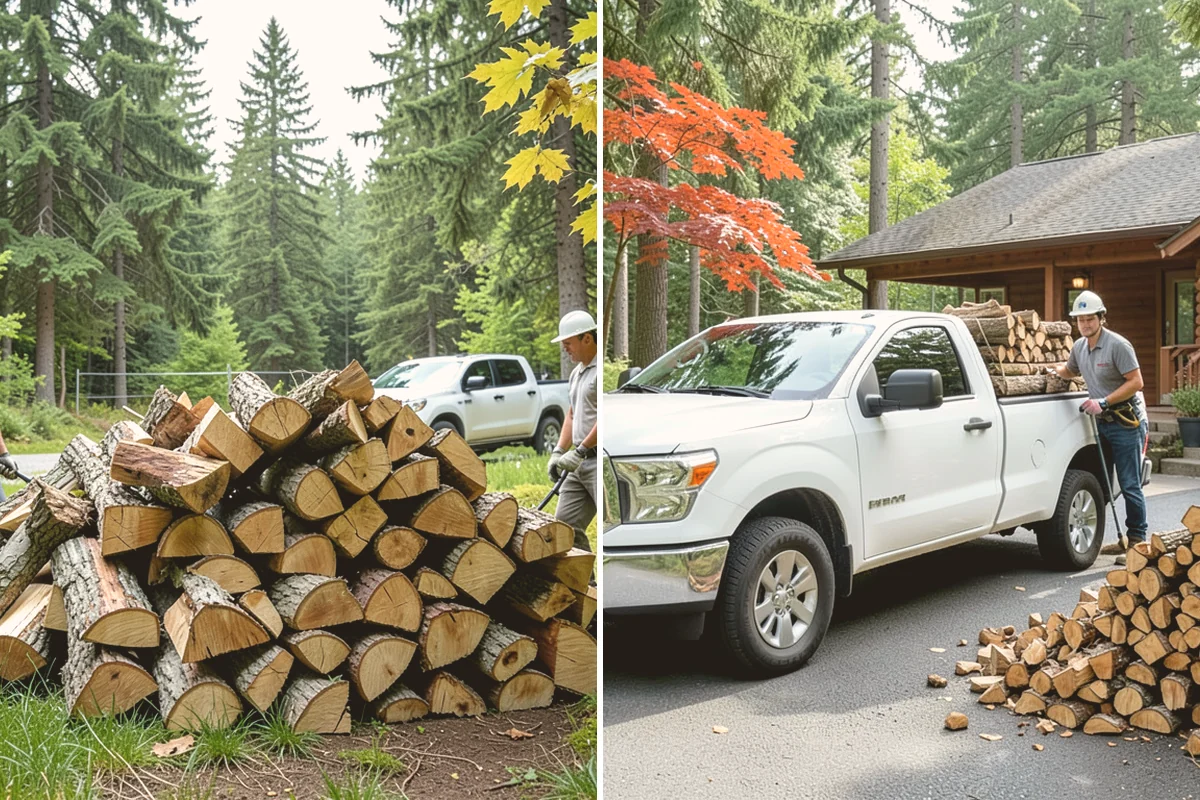 Firewood Stacking Service in Sammamish, King County, WA - Confirm where you want the wood stacked