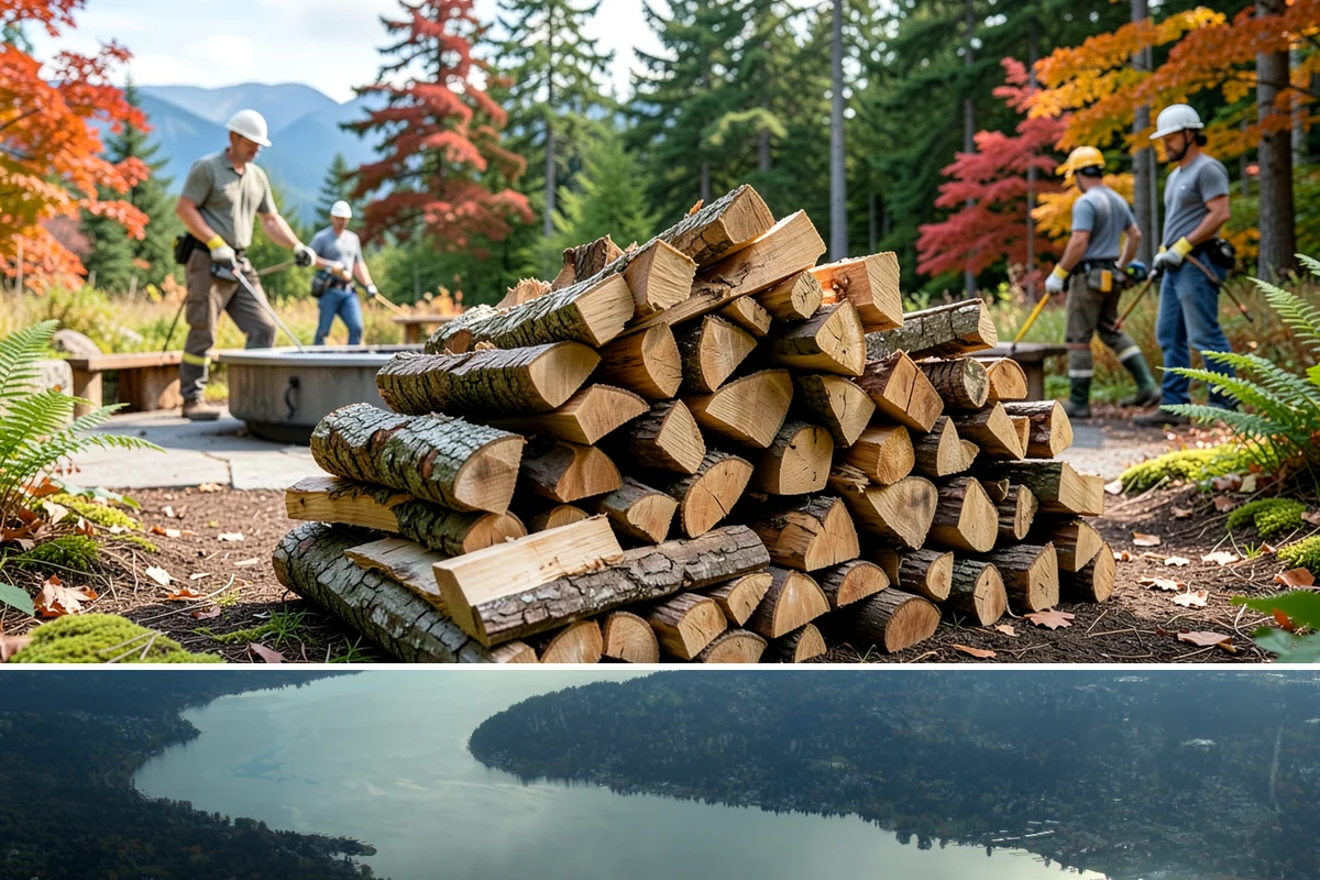 Firewood Stacking Service in Sammamish, King County, WA - Valuable in spring and summer when proper stacking maximizes seasoning before winter.