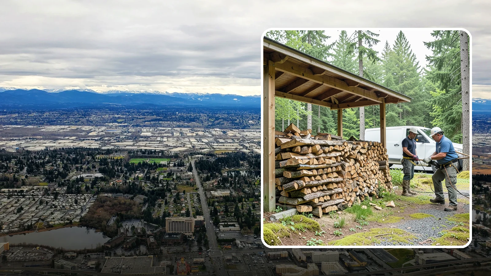 Firewood Stacking Service in SeaTac, WA - Our firewood stacking service neatly and securely stacks your delivered wood so it seasons well and stays easy to access.