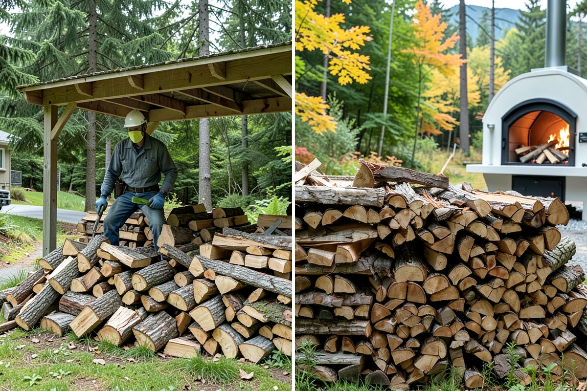Firewood Stacking Service in Seattle, King County, WA - Confirm where you want the wood stacked
