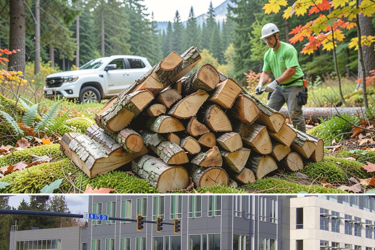 Firewood Stacking Service in Shoreline, King County, WA - Valuable in spring and summer when proper stacking maximizes seasoning before winter.