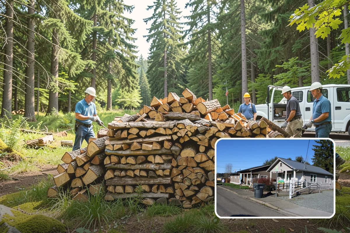Firewood Stacking Service in South Prairie, Pierce County, WA - Saves you the time and labor of stacking