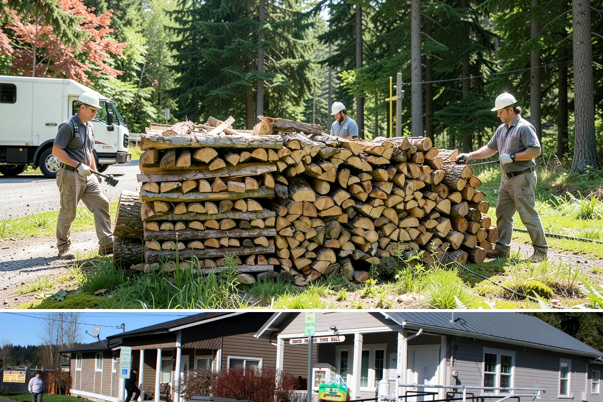 Firewood Stacking Service in South Prairie, Pierce County, WA - Valuable in spring and summer when proper stacking maximizes seasoning before winter.