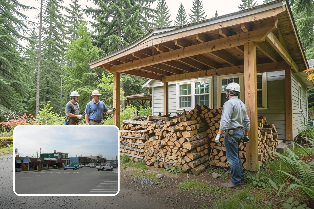 Firewood Stacking Service in Stanwood, Snohomish County, WA - Saves you the time and labor of stacking