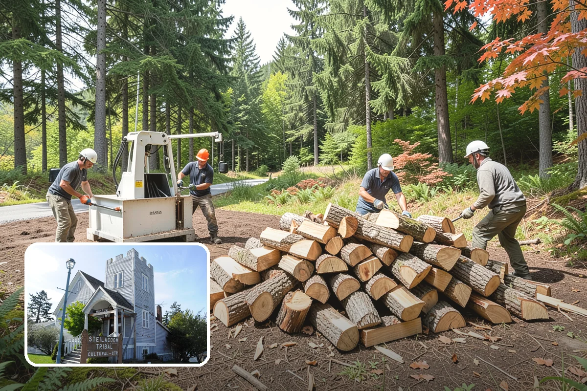 Firewood Stacking Service in Steilacoom, Pierce County, WA - Saves you the time and labor of stacking