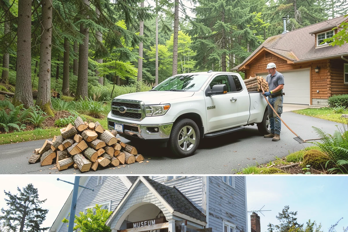 Firewood Stacking Service in Steilacoom, Pierce County, WA - Valuable in spring and summer when proper stacking maximizes seasoning before winter.